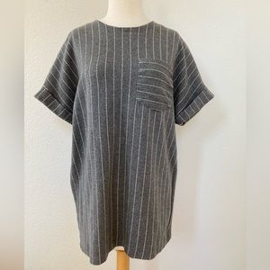 ZARA Collection• MINI Dress • Medium • grey with white stripes